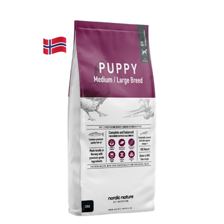 Nordic Nature - Valp Medium / Large 3 kg - Hund - Hundefôr & hundemat - Tørrfôr for hund - ZOO.no