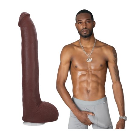 Hollywood Cash - Realistic ULTRASKYN Dildo 29 cm - Chocolate - Doc Johnson