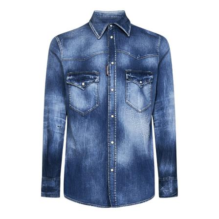 Dsquared2 Shirts Blå, Herre Skjorter