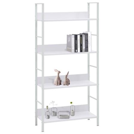 Vidaxl Bokhylla 4 Hyllplan Vit 60x27,6x124,5 Cm Spånskiva Vit