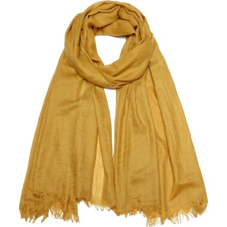 Kvindernes sommer tørklæder lette store lange gaze sjal linned strand wrap plain 75”×43”,Gurkemeje