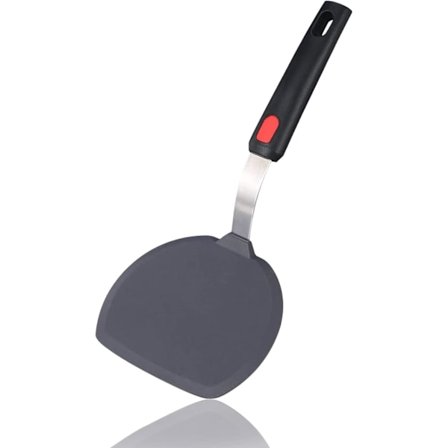 Køkken Silikone Madlavningsspatel, Kraftig Silikonespatel til Non-Stick Kogegrej, Bred Pandekagespatel til Madlavning og Bagning