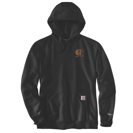 Carhartt Logo Sweatshirt Hettegenser Svart, Klær