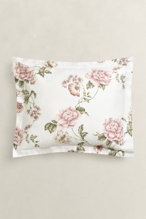 GANT Wohnaccessoires Kopfkissenbezug mit Blumen-Print (80x80) Rosa