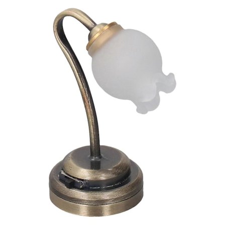 1:12 Miniatyr Dukkehus Tulip Bordlampe LED Lys Livaktig Europeisk Stil Miniatyr Bordlampe for Fotografering Rekvisitter_Kvalitetsgåvor
