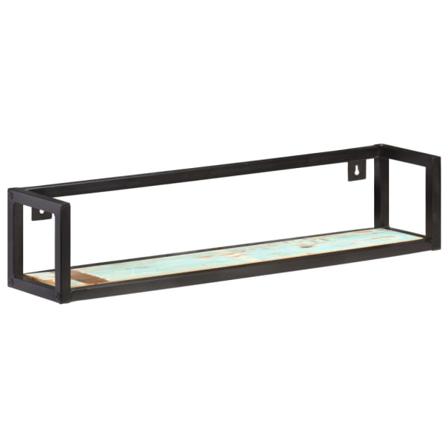 Vidaxl Vägghyllor 2 St 80 Cm Massivt Återvunnet Trä Brun