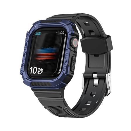 Silikonrem För Apple Watch Ultra 49mm 8 7 45mm 41mm Anti-fall skydd Smart watch För iwatch 6 5 4 SE 44mm 42mm 40mm Black-4 For 38mm 40mm 41mm