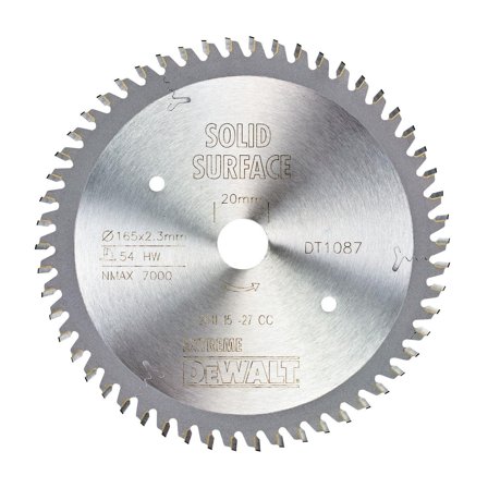 Dewalt DT1087-QZ Sagklinge 165 mm, 54T, Maskintilbehør & forbruk