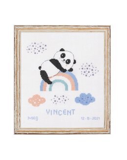 Broderikit Billede Glad panda - Vervaco