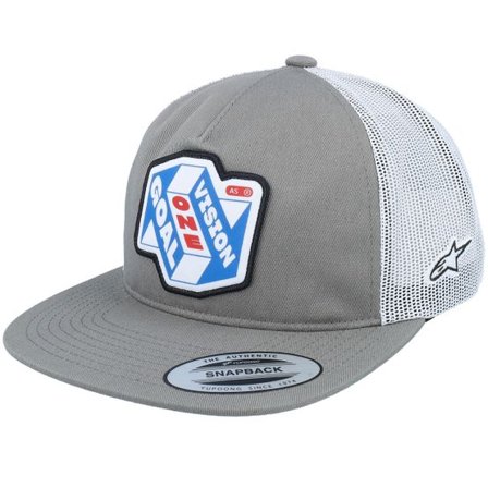 Alpinestars - Grå unconstructed Keps - That Way Grey/White Snapback Trucker @ Hatstore