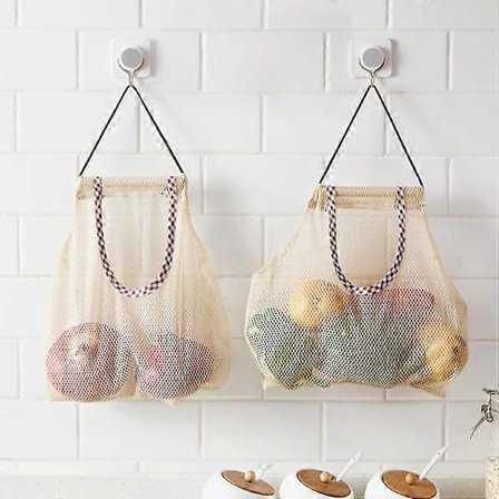 Hængende opbevaringskurv til badeværelse, baby børns badelegetøj opbevaringsboks sammenklappelig netopbevaringspose indkøbspose (2 stykker) YDW (FMY)