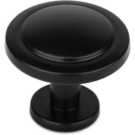 (Svart) Runda Dörrknoppar Lådknoppar 30mm Möbelhandtag för