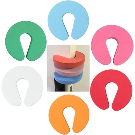 6 stk. Anti-klem dørstopper fingerskærm dør- og vinduesstoppere til børns og babys sikkerhedsbeskyttelse