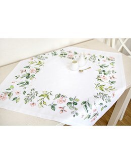 Duk Blad och blommor-Liina