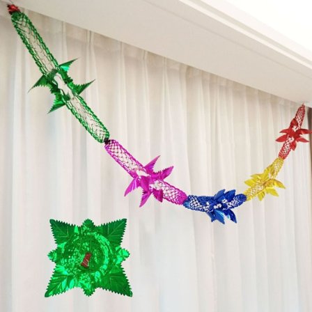 2/4/8 st metallfolie girland takkrans D-2,8M 4ST D-2,8M