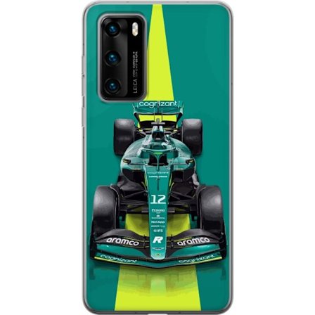 Yhteensopiva Puhelinkuori Huawei Huawei P40 Aston Martinin Formula 1 -auto vihreässä kilpailumuotoilussa, jossa on moderni studiosentuntma