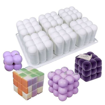 3D Terning Bage Mousse Kageform Silikon Dessertbakke