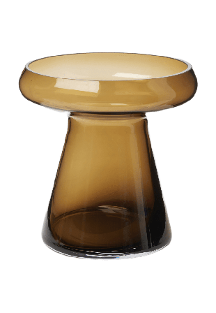 MANO ATELIER Glasvas 23 cm Dekoration Brun ONESIZE