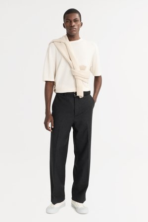 Soft Goat - Men's T-shirt - Men cashmere sweater - L - Feather White