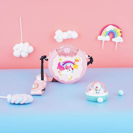 Donut söt plast sommar rem vattenkopp pulver häst 300ml