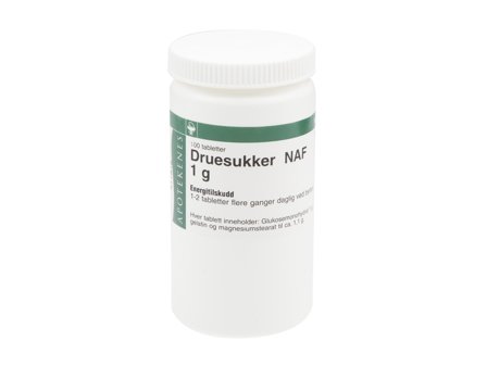 NAF Druesukker NAF tabletter 1g, 100 stk.