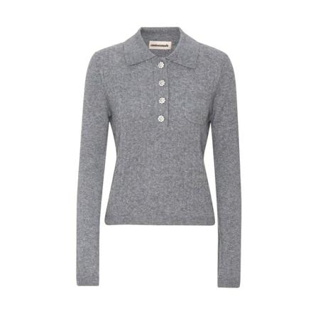 Custommade, Round-neck Knitwear Grijs, Dames, Maat:S