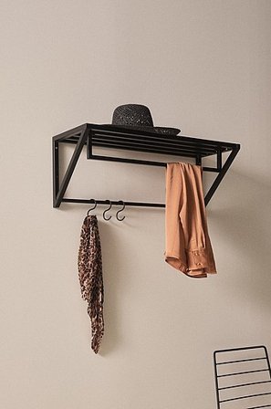 Jotex - Kapstok Zwart Zwart - PRESTON - Koop Hoedenplank bij Jotex