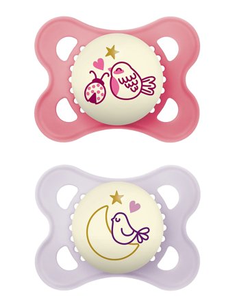 MAM | Mam Original Night 0-6M Silicone Pink 2P | 0-6M