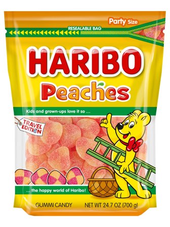 Haribo fruit gums with peach flavor 0.7kg