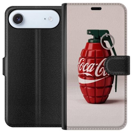 Kompatibelt Plånboksfodral till Apple Apple iPhone 17 Air Konstnärlig illustration av Coca Cola granat i rött och grönt, pop art inspirerat motiv