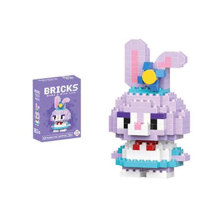 Pedagogisk Byggmodell för Barn, Mikropartiklar, Present Flicka Pojke Puff Figurer Pussel B4G7 Diaid Kanin 1set Diaid Kanin 1set