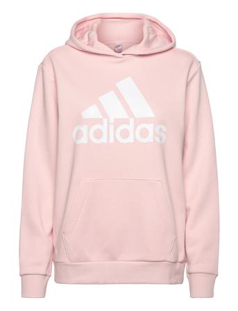 Essentials Logo Boyfriend Fleece Hoodie Sport Sport Clothing Sport Sweatshirts & Hoodies Sport Hoodies Pink Adidas Sportswear