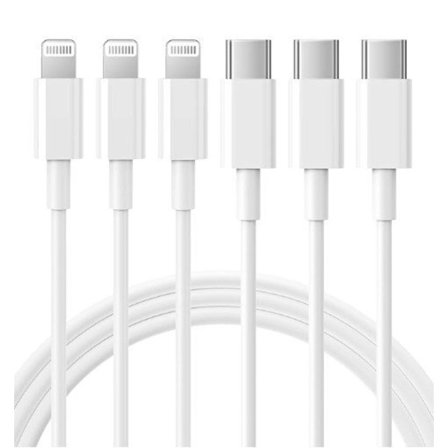 3 st 1m iPhone-kabel USB-C till Lightning