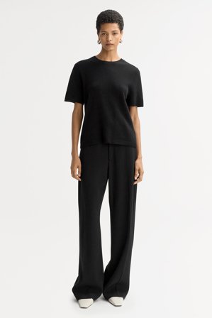 Soft Goat - Oversized t-shirt - Women cashmere sweater - S - Black