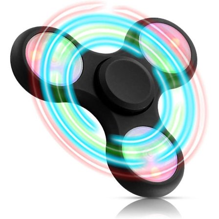 Metal LED Lysende Fidget Spinner - Festgave Med Rigeligt Lysshow - Angstlindrende Sensoriske Legetøj Til Børn Voksne[GL]