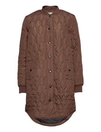 Ka Shally Quilted Coat Vattert Jakke Brun Kaffe