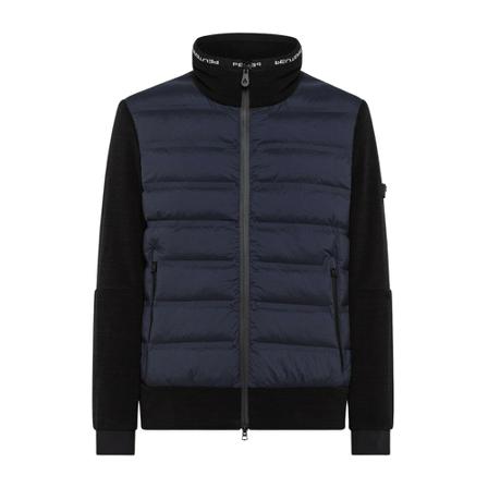 Peuterey, Dual-material stretch down proof bomber jacket Blauw, Heren, Maat:2XL,nylon