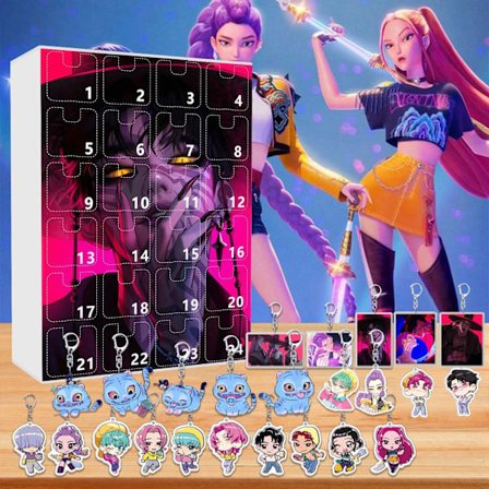 Kpop Demon HuntersRumi Mira Zoey Saja Drenge Nedtællingskalender Jule Tema Trendy Blind Box Legetøj Akryl Nøglering Vedhæng Gave (Stil 5)
