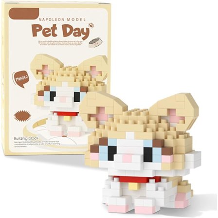 Mikro Mini Byggeklodser Katteserie, Dyremodel Legetøj Festgaver til Børn, Kreative Byggeklodser Legetøj, Fødselsdagsgave til Dreng Pige 6-12+