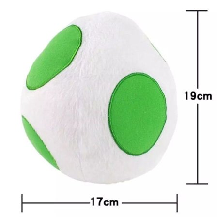Super Mario Yoshi Egg Plysj Figur Kosedyr Stoffdyr 19 cm NY KLB