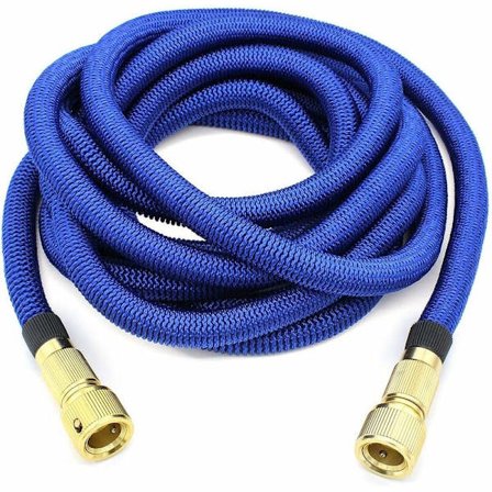 Haveslange, Trækbart Haveslange, Fleksibel Trækbart Haveslange med Metalbeslag til Vandingsanlæg/Have Rengøring/Bilvask (5m)