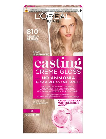 L'Oréal Paris L'oréal Paris Casting Crème Gloss Semi-Permanent Hårfärg För Alla Hårtyper 810 Satin Blonde - Yellow - 1 PCE