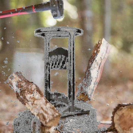 Vedkløyver - Kraftig Vedkløyver, Smijern Manuell Protokollkløyver, Ved 19,2cm