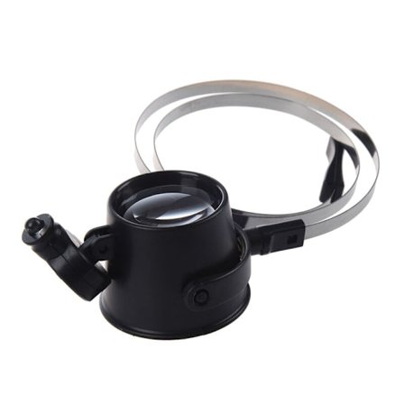 15X forstørrelsesglass med belysning / LED-lupe for øyereparasjon av klokke