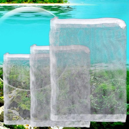 1x akvariefilter blixtlås mesh fish tank blixtlås filterpåse