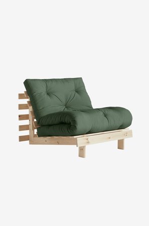 Karup Design - Loungetuoli Roots 90, käsittelemätön runko - Vihreä - Nojatuolit - - Homeroom