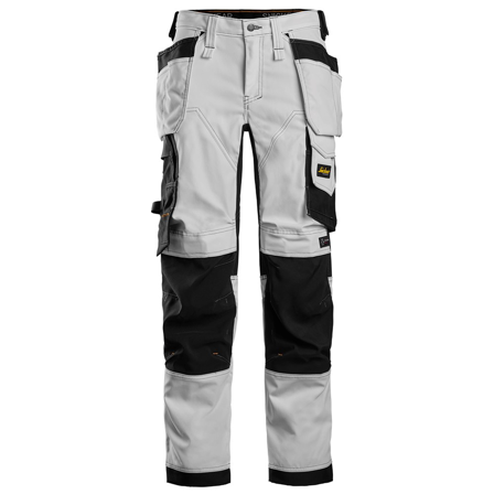 Snickers Workwear 6247 AllroundWork Håndværkerbukser Hvid/Sort Hvid sort, Tøj