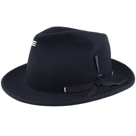 Bailey - Svart fedora Hatt - Erler Black Fedora @ Hatstore