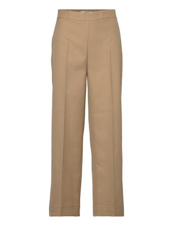 Watson Trousers Suoralahkeiset Housut Beige Just Female
