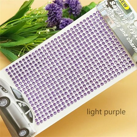 504 st/ark Strassklistermärken Diamant LJUS LILAFÄRG